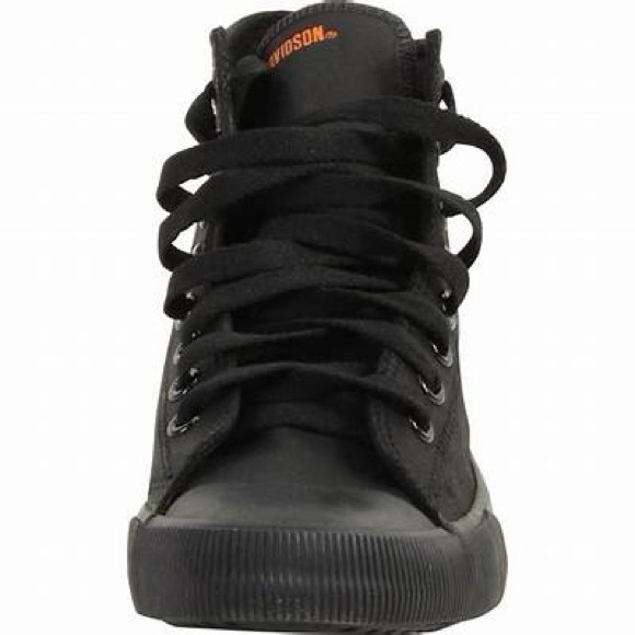 Harley-Davidson-Baxter Sneakers Black/Orange Men's Skull High Top Shoes 9.5 NWT - Picture 7 of 11
